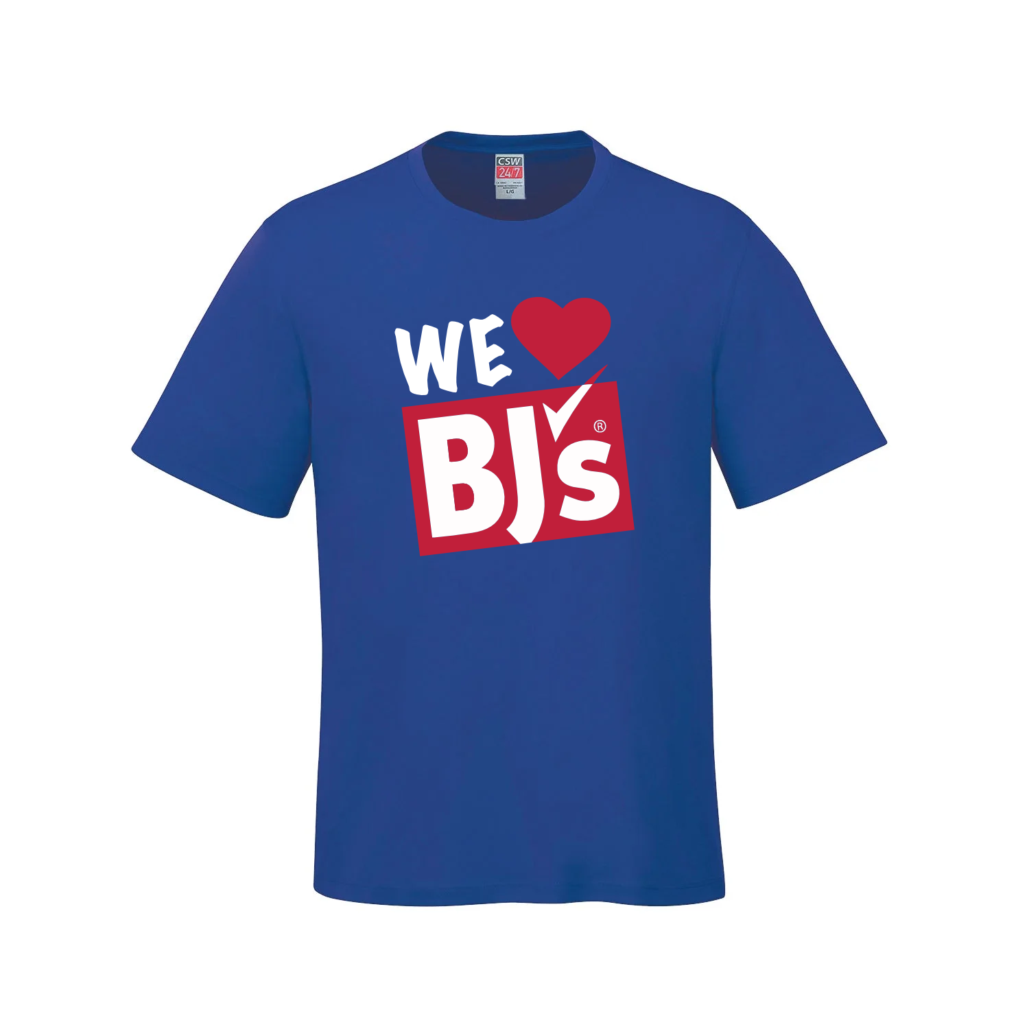 The Ultimate Fan Statement: "We ❤️ BJ's" Royal Blue Tee