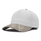 Independent Trading Co. INDHAT5P, Five Panel Classic Twill Snapback Hat, White Deadwood Tree Camo