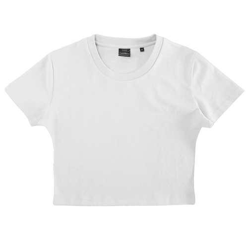 AXISM 7013, Woman Dri Ease Crop Top, White