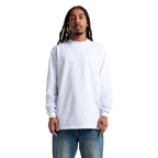SHAKA WEAR Max Heavyweight Long Sleeve, - 7.5 Oz, White