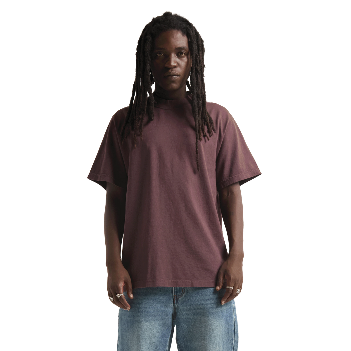 SHAKA WEAR Max Heavyweight Garment Dye 7.5 oz, Tees, Wine
