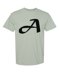 Alphabet A T-Shirt 9 inch calligraphy Black ink, Bay