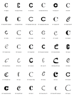 Pick your font - all 42 typefaces for letter C (preview)