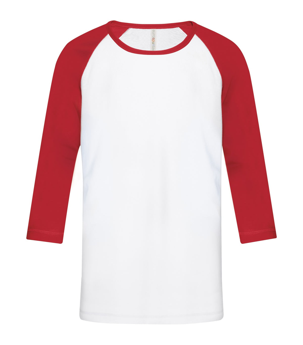 ATC EuroSpun ATC0822Y, Ring Spun Baseball Youth Tee, White/True Red