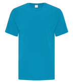 ATC Everyday Collection ATC1000, Cotton Tee, Neon Blue Heather**