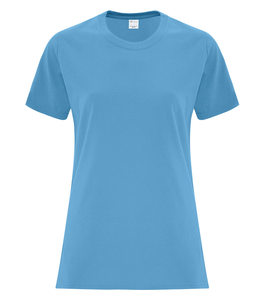 ATC Everyday Collection ATC1000L, Cotton Ladies' Tee, Aquatic Blue
