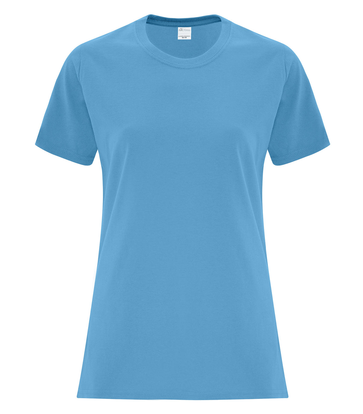 ATC Everyday Collection ATC1000L, Cotton Ladies' Tee, Aquatic Blue