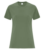 ATC Everyday Collection ATC1000L, Cotton Ladies' Tee, Fatigue Green