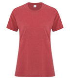 ATC Everyday Collection ATC1000L, Cotton Ladies' Tee, Heather Red**