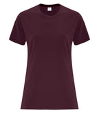 ATC Everyday Collection ATC1000L, Cotton Ladies' Tee, Maroon