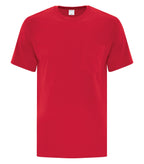 ATC Everyday Collection ATC1000P, Cotton Pocket Tee, Red