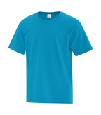 ATC Everyday Collection ATC1000Y, Cotton Youth Tee, Neon Blue Heather**