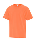 ATC Everyday Collection ATC1000Y, Cotton Youth Tee, Neon Orange Heather**