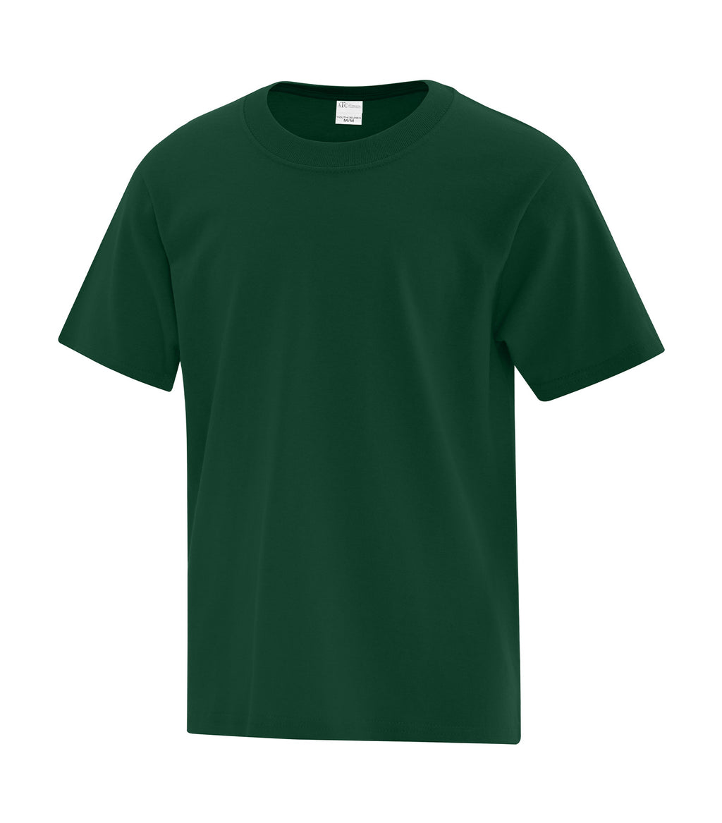 ATC Everyday Collection ATC1000Y, Cotton Youth Tee, Team Forest Green