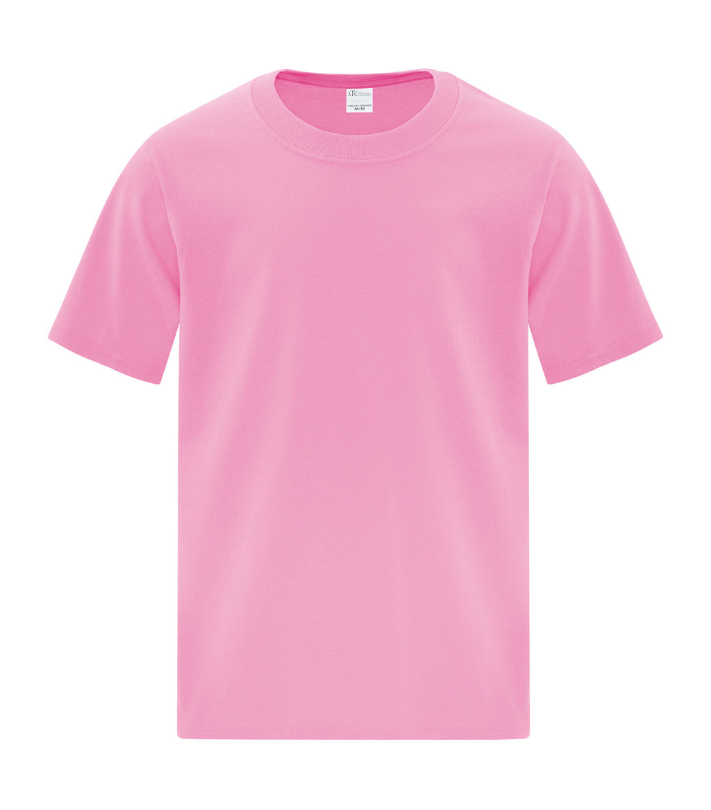 ATC Everyday Collection ATC1000Y, Cotton Youth Tee, Candy Pink