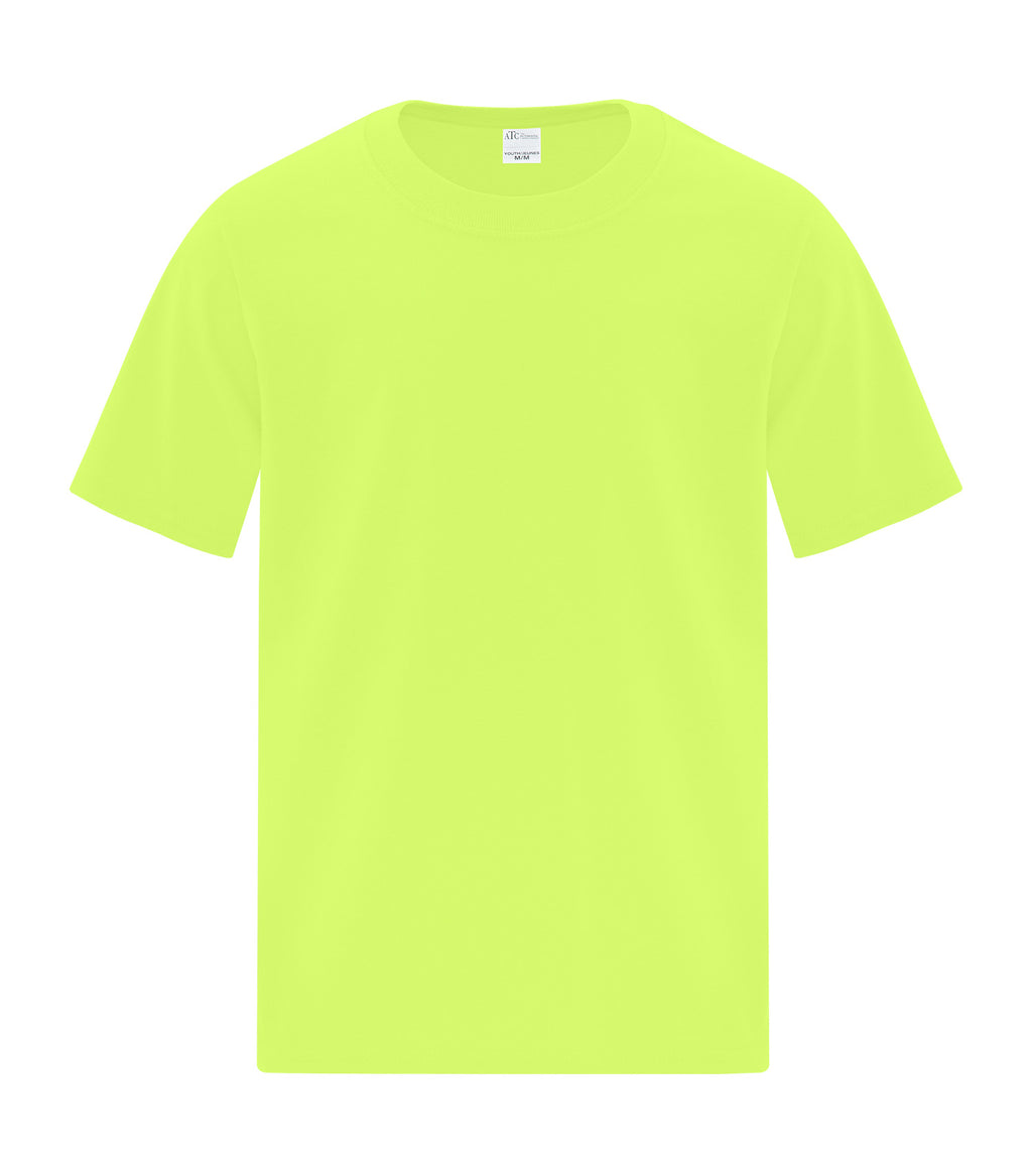 ATC Everyday Collection ATC1000Y, Cotton Youth Tee, Neon Yellow**