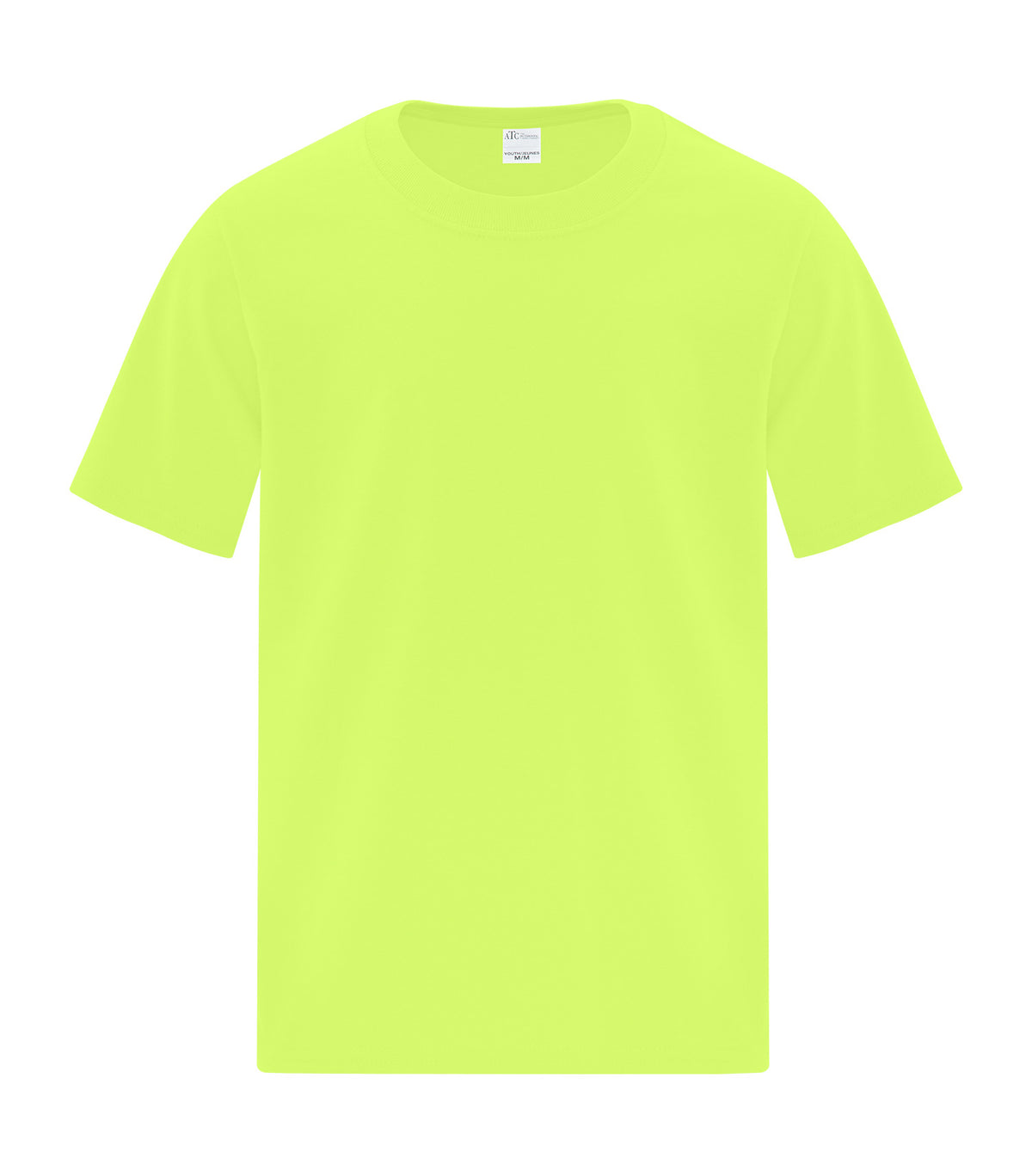 ATC Everyday Collection ATC1000Y, Cotton Youth Tee, Neon Yellow**