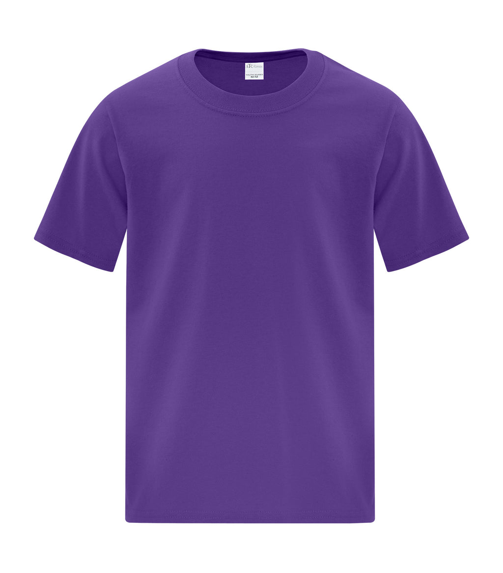 ATC Everyday Collection ATC1000Y, Cotton Youth Tee, Team Purple
