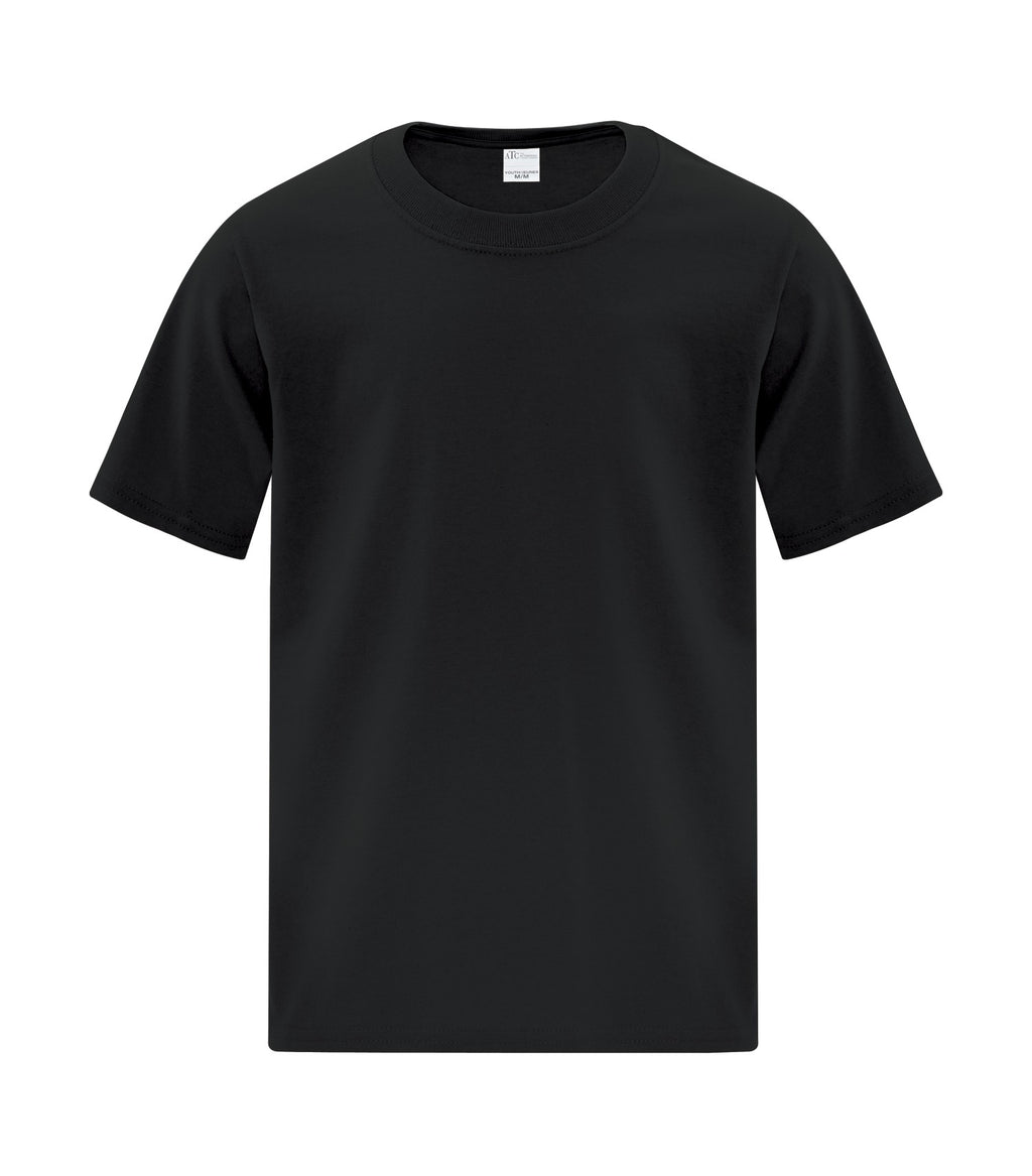 ATC Everyday Collection ATC1000Y, Cotton Youth Tee, Black