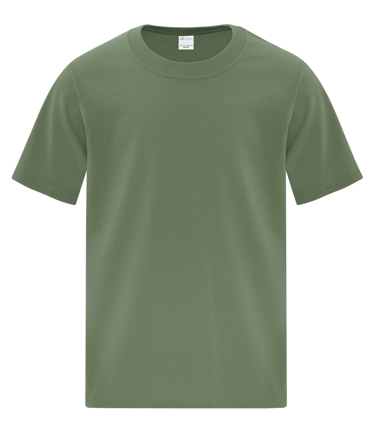 ATC Everyday Collection ATC1000Y, Cotton Youth Tee, Fatigue Green