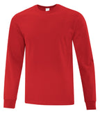 ATC Everyday Collection ATC1015, Cotton Long Sleeve Tee, Team Red