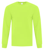 ATC Everyday Collection ATC1015, Cotton Long Sleeve Tee, Safety Green**
