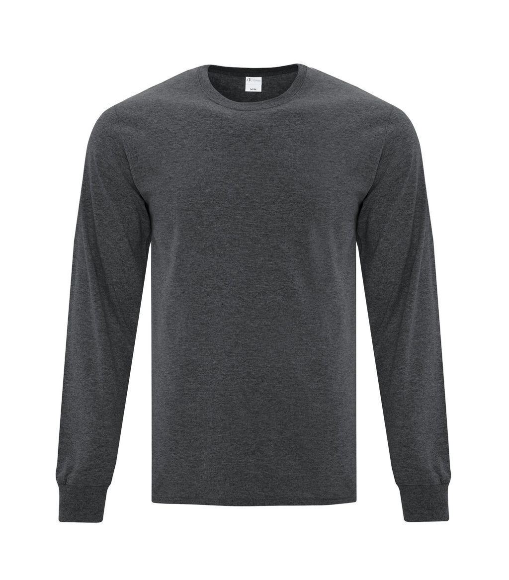 ATC Everyday Collection ATC1015, Cotton Long Sleeve Tee, Dark Heather Grey**