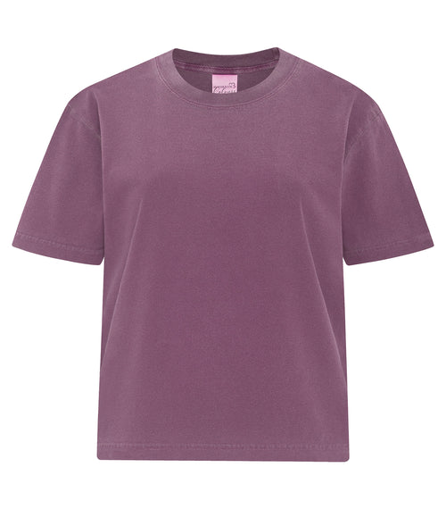 ATC Authentic Colours ATC1700L, Garment-dyed Heavyweight Ladies’ Boxy Tee, Berry