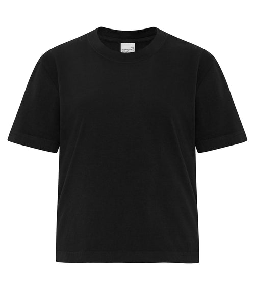 ATC Authentic Colours ATC1700L, Garment-dyed Heavyweight Ladies’ Boxy Tee, Black