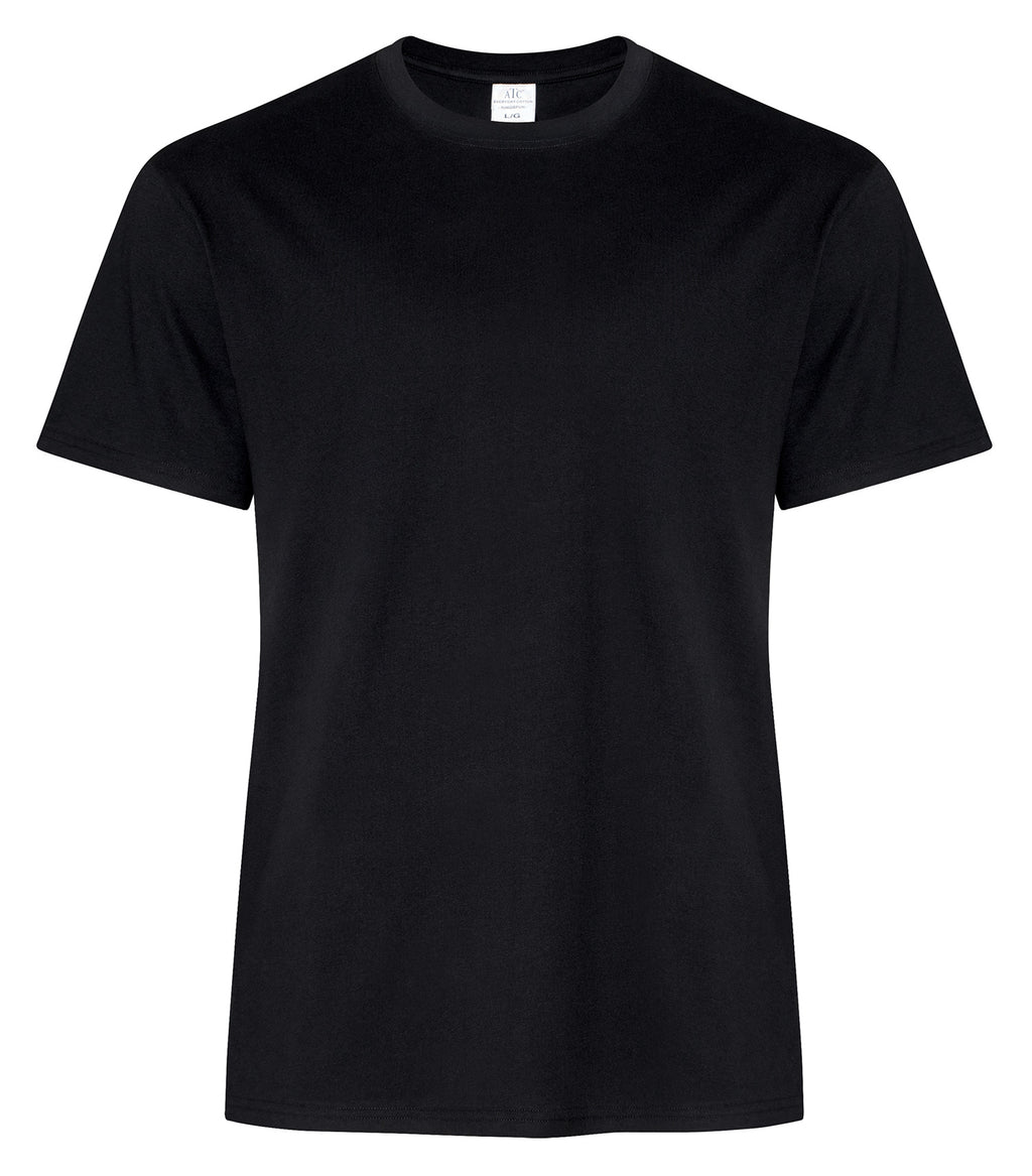 ATC Everyday Collection ATC2000, Ring Spun Cotton Tee, Black