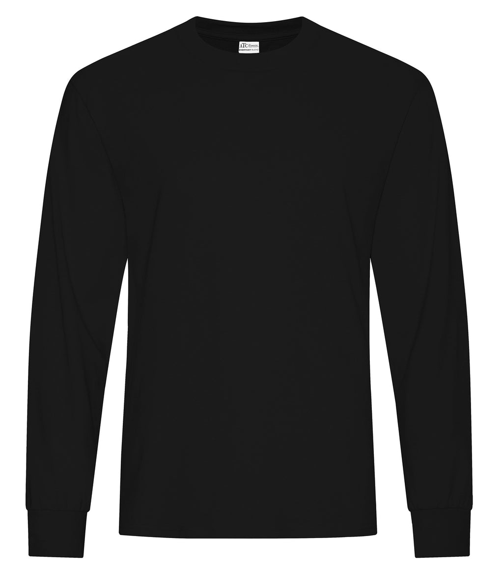 ATC Everyday Collection ATC5015, Cotton Blend Long Sleeve Tee, Black