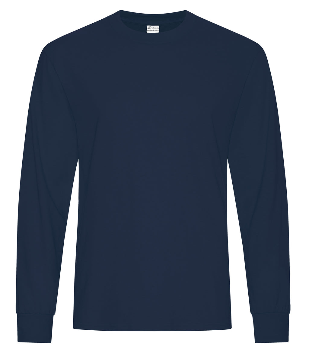 ATC Everyday Collection ATC5015, Cotton Blend Long Sleeve Tee, Navy