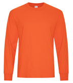 ATC Everyday Collection ATC5015, Cotton Blend Long Sleeve Tee, Orange