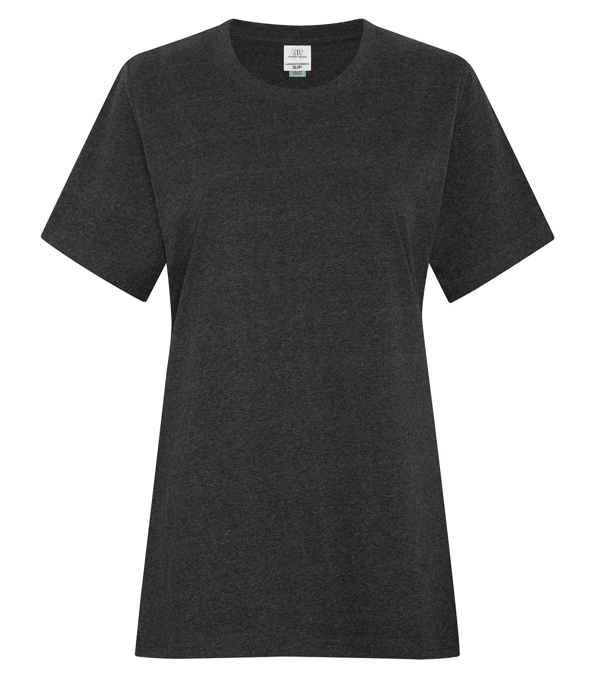 ATC Earth Wash ATC6040L, Cvc Ladies' Tee, Earth Black