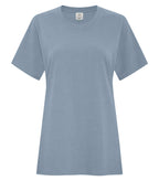 ATC Earth Wash ATC6040L, Cvc Ladies' Tee, Earth Stone Blue