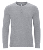 ATC ESACTIVE ATC8064, Vintage Thermal Long Sleeve Henley, Grey Heather*