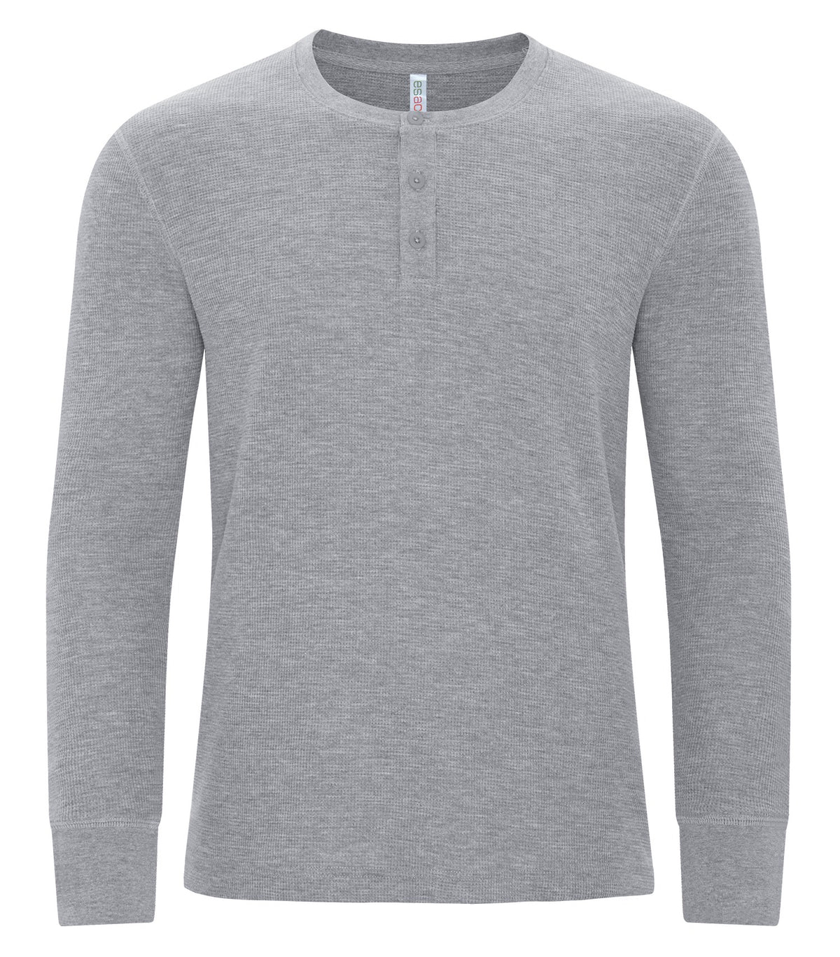 ATC ESACTIVE ATC8064, Vintage Thermal Long Sleeve Henley, Grey Heather*