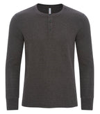 ATC ESACTIVE ATC8064, Vintage Thermal Long Sleeve Henley, Charcoal Heather