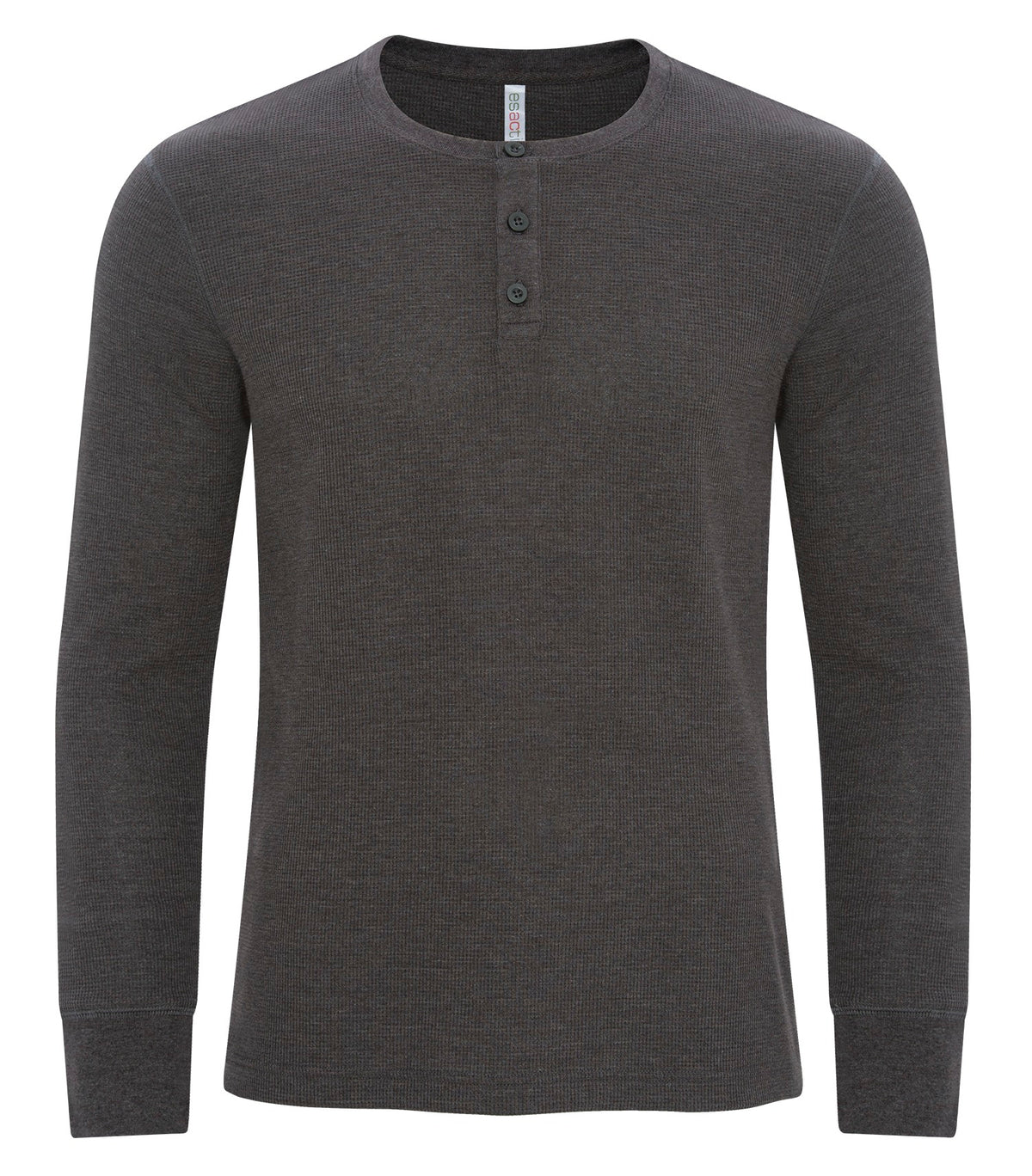 ATC ESACTIVE ATC8064, Vintage Thermal Long Sleeve Henley, Charcoal Heather