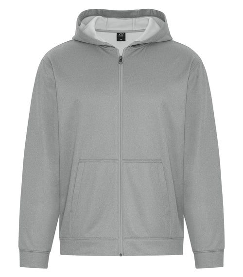 ATC Essential ATCF2110, Performance Full Zip Hoodie, Athletic Grey