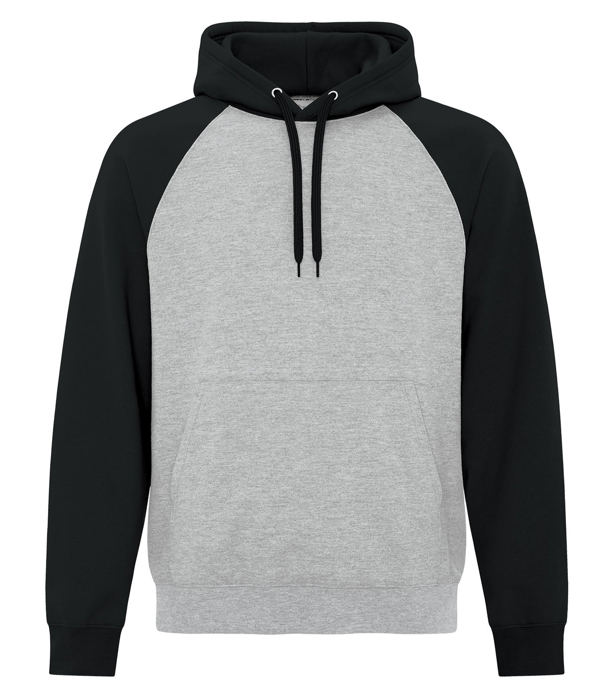 ATC Everyday Collection ATCF2550, Fleece Two Tone Hoodie, Athletic Heather/Black
