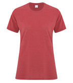 ATC Everyday Collection ATCS1000L, Side Seam Ladies' Tee, Heather Red**