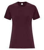 ATC Everyday Collection ATCS1000L, Side Seam Ladies' Tee, Maroon