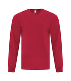 ATC Everyday Collection ATCS1015, Side Seam Long Sleeve Tee, Red