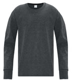ATC Everyday Collection ATCS1015Y, Side Seam Long Sleeve Youth Tee, Dark Grey Heather**