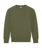 ATC Everyday Collection ATCY2400, Fleece Crewneck Youth Sweatshirt, Military Green