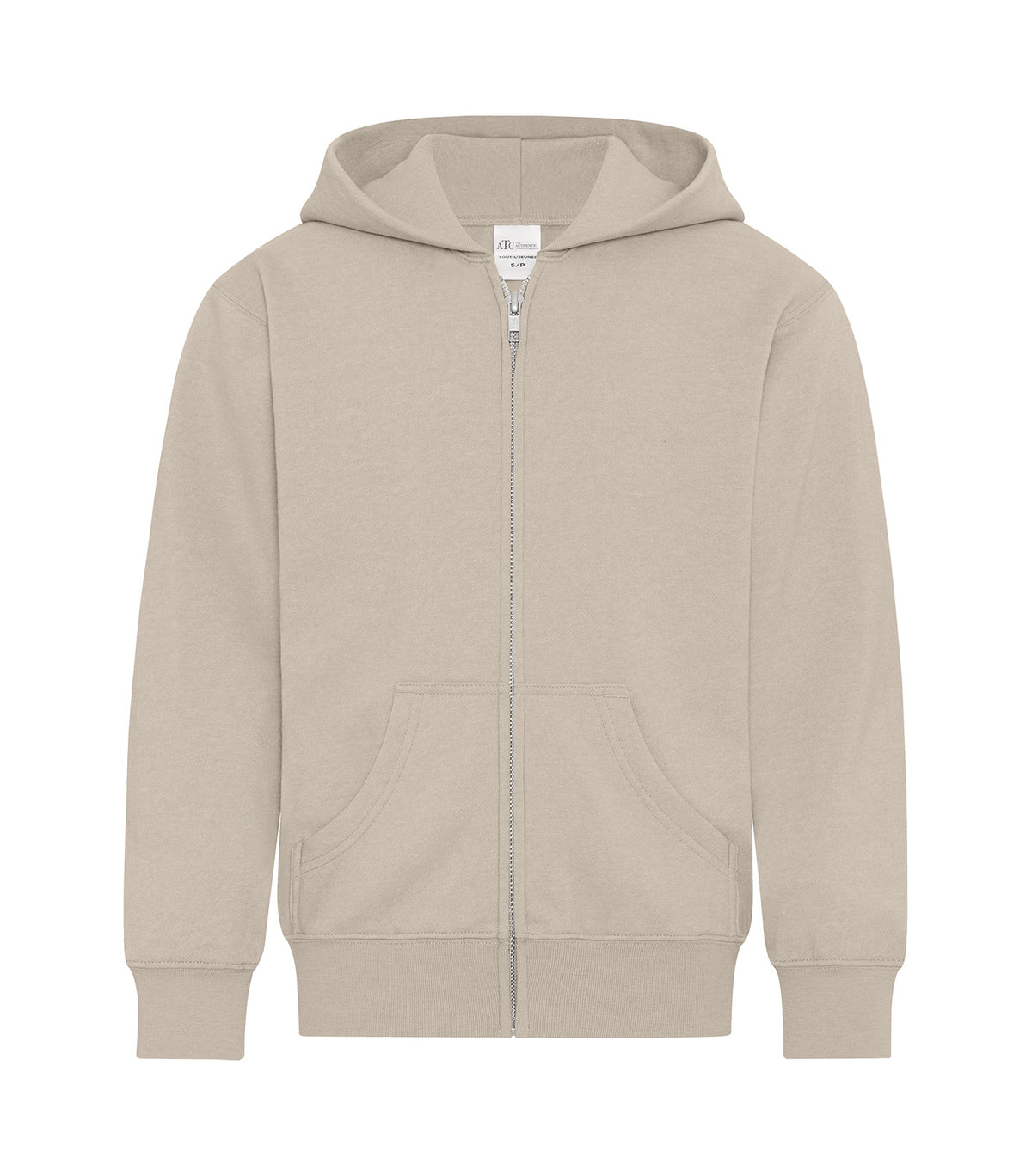 ATC Everyday Collection ATCY2600, Fleece Full Zip Youth Hoodie, Sand
