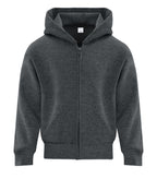 ATC Everyday Collection ATCY2600, Fleece Full Zip Youth Hoodie, Dark Heather Grey