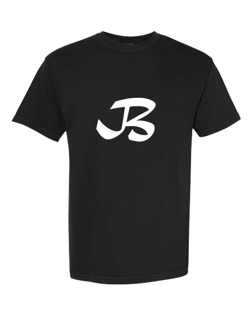 Alphabet B T-Shirt 9 inch calligraphy White ink, Black