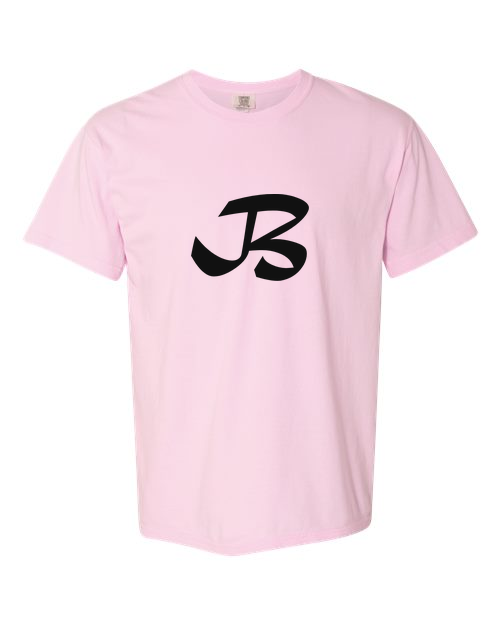 Alphabet B T-Shirt 9 inch calligraphy Black ink, Blossom